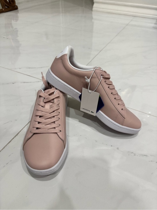 Lacoste Shoes - Lacoste Women’s Blush Pink Low-Top Leather Sneakers